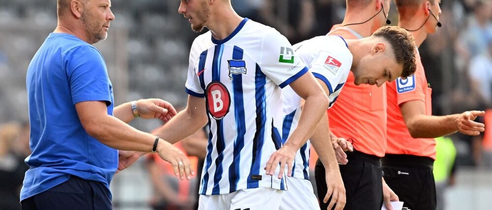 Marton (M) ist noch in Berlin, Pal Dardai (l) arbeitet inzwischen in Ungarn. (Archivbild)