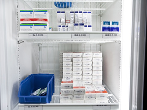 Arzneien lagern in einem Kühlschrank.