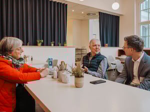 Am 7. Januar lud der Tagesspiegel zur Suppe ein in der Kantine der Redaktion. Mit Lesern sprechen Tagesspiegel Chefredakteure Anke Myrrhe und Christian Tretbar.