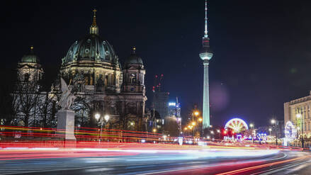 Berlin-Mitte in der Nacht.