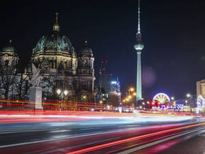 Berlin-Mitte in der Nacht.