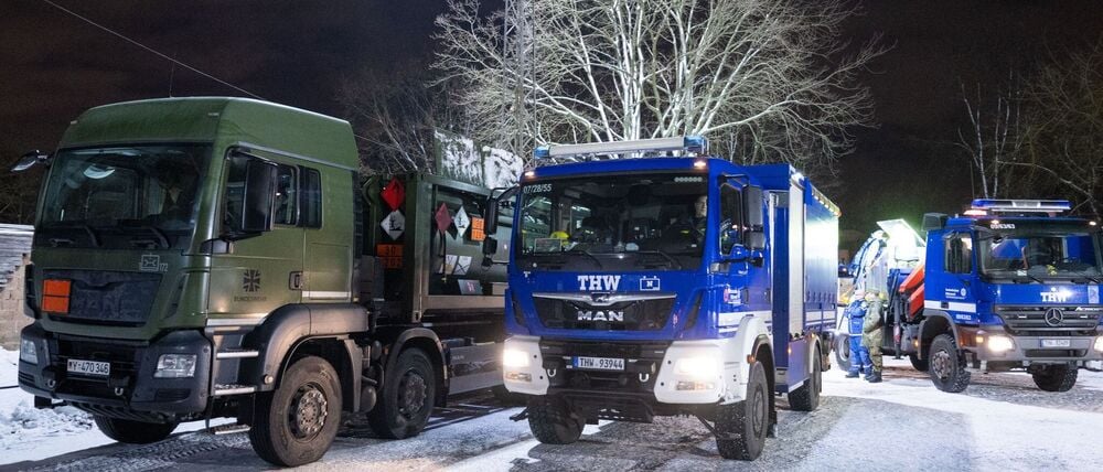 Beim großflächigen Stromausfall in Berlin sind THW und Bundeswehr im Einsatz.
