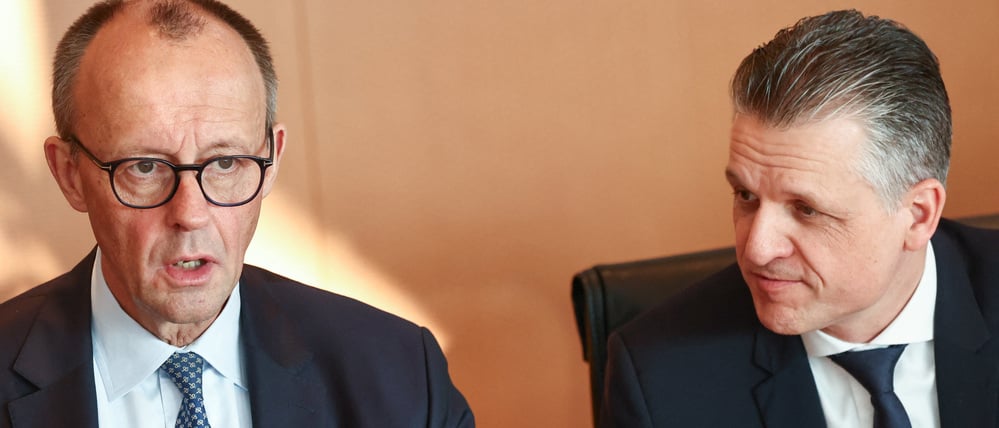 Kanzler Friedrich Merz and Kanzleramtsminister Thorsten Frei.
