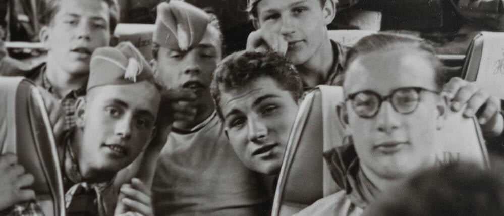 Ausflug GER, 20210304, Aufnahme ca. 1952, Ausflug mit einem Reisebus *** Excursion GER, 20210304, photo ca 1952, excursion with a coach