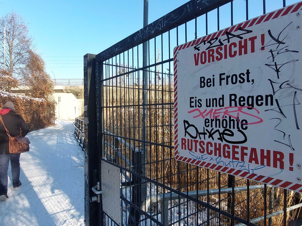 Winter in Potsdam. Glätte, Kälte, Verkehr, Tiere.