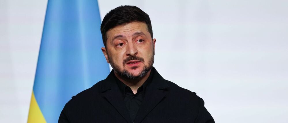 Der ukrainische Präsident Wolodymyr Selenskyj während des Gipfels der „Koalition der Willigen“ über Sicherheitsgarantien für die Ukraine im Elysee-Palast in Paris.