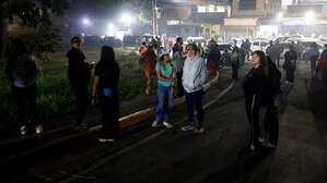 Szene aus Venezuelas Hauptstadt Caracas am Donnerstagabend. 