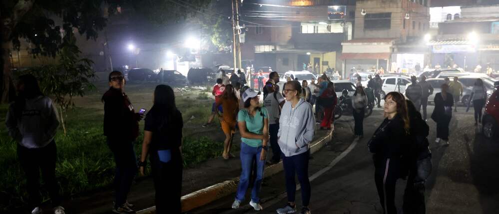 Szene aus Venezuelas Hauptstadt Caracas am Donnerstagabend.