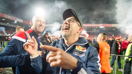 Der erste Höhepunkt. 2019 führte Urs Fischer den 1. FC Union erstmals in die Bundesliga.