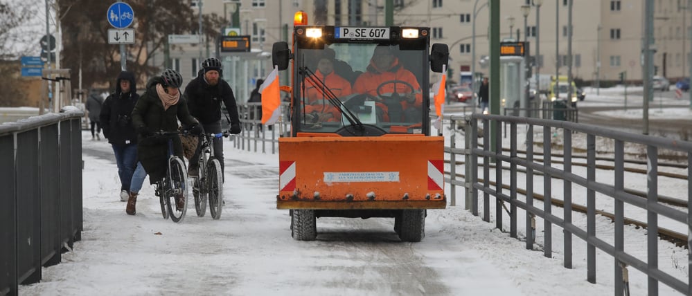 44 Fahrzeuge des Winterdienstes waren am Freitag in Potsdam unterwegs.