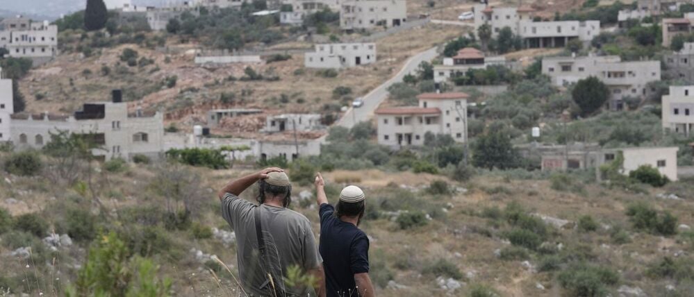 Israelische Siedler im Westjordanland.