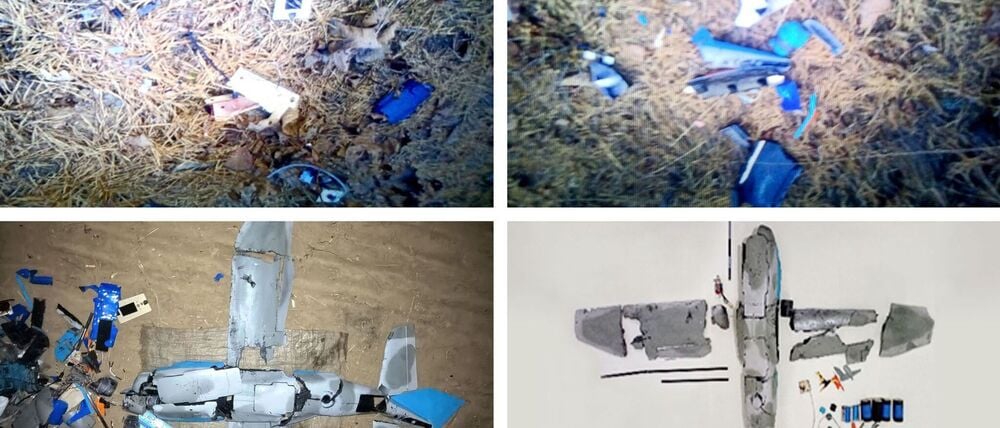 Die von der staatlichen Nachrichtenagentur KCNA publizierten Fotos sollen den Abschuss der südkoreanischen Überwachungsdrohne zeigen.