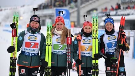 Die deutschen Biathletinnen holen das zweite Staffel-Podest des Winters.