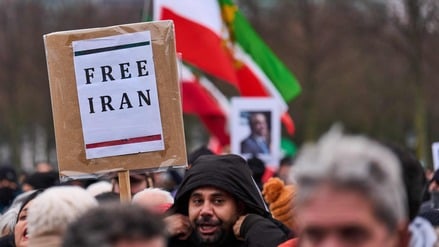 Proteste gegen die iranische Führung in Den Haag.