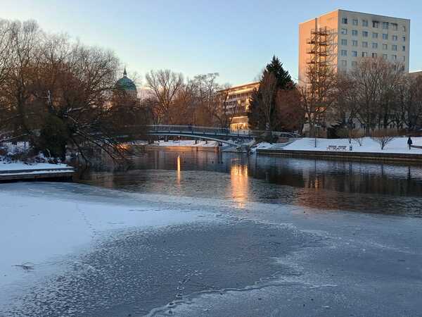 Freundschaftsinsel im Schnee Potsdam