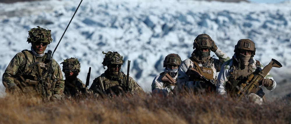 Dänische Soldaten in Grönland. 