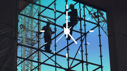 Arbeiter auf einer Baustelle