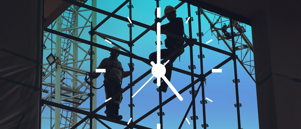 Arbeiter auf einer Baustelle