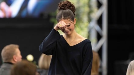 „Wir können dem Leben keine Tage hinzufügen, aber wir können den Tagen Leben hinzufügen“: Aline Morisoli nach ihrer bewegenden Rede am Freitag an der Trauerfeier.