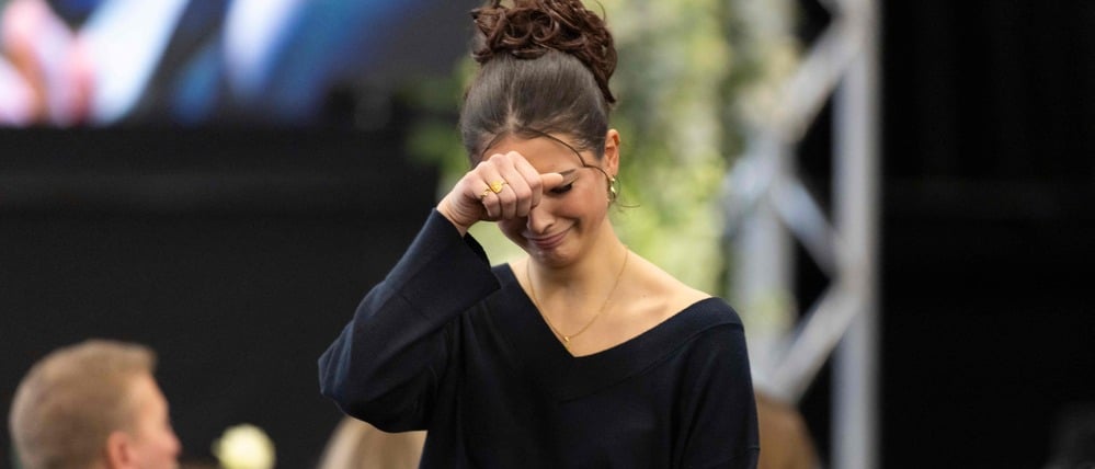 „Wir können dem Leben keine Tage hinzufügen, aber wir können den Tagen Leben hinzufügen“: Aline Morisoli nach ihrer bewegenden Rede am Freitag an der Trauerfeier.