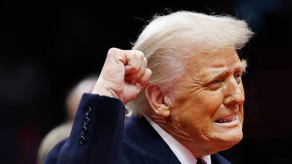 January 20, 2025, Washington, District Of Columbia, USA: WASHINGTON, DC - JANUARY 20: U.S. President Donald Trump gestures during an indoor inauguration parade at the Capital One Arena on January 20, 2025 in Washington, DC. Donald Trump takes office for his second term as the 47th president of the United States Washington USA - ZUMAs152 20250120_faa_s152_1871 Copyright: xAnnaxMoneymakerx-xPoolxviaxCNPx
TrumpYear