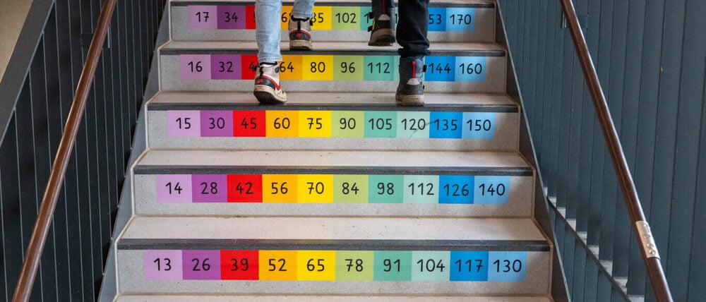 Welt der Zahlen: An der Maria-Leo-Schule in Pankow ist das Einmaleins allgegenwärtig.