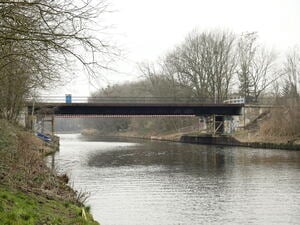 Rammrath-Brücke, Teltowkanal, Baustelle, Abrissarbeiten, Rammrathbrücke, Teltow, Kleinmachnow, 07.03.2020 Foto: Sebastian Gabsch