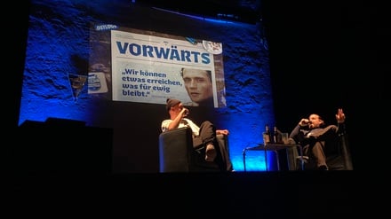 Vorwärts Westend in der Distel. Tommy Gmür (links) und Lucas Vogelsang.