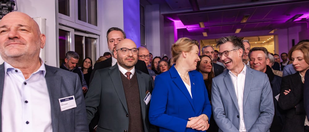 Robert Crumbach, René Wilke, Franziska Giffey und Christian Tretbar (v.l.)