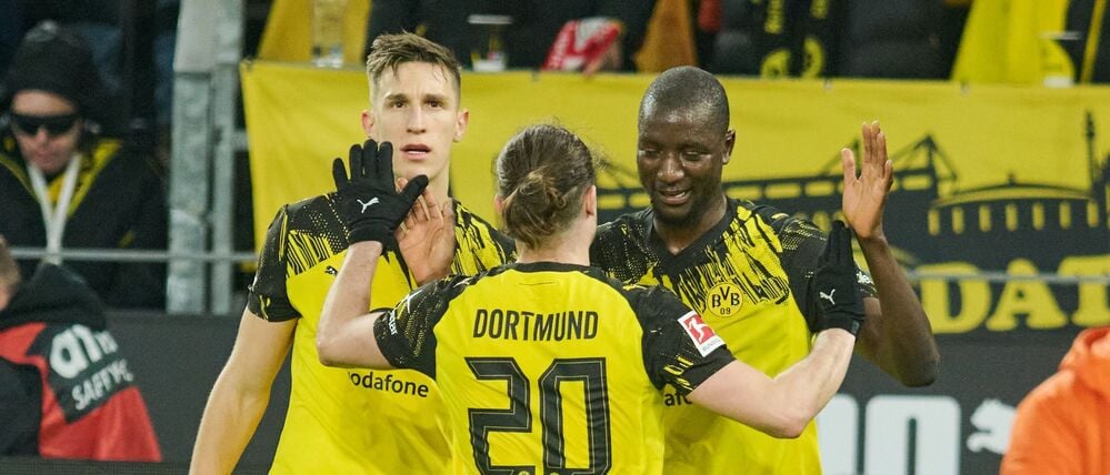 BVB-Stürmer Serhou Guirassy (rechts) gelang nach längerer Durststrecke wieder ein Tor.