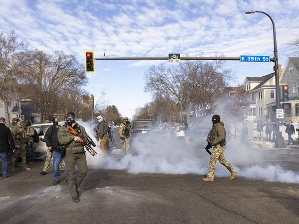 Federal Agents clash with community members during immigration raids in Minneapolis MINNEAPOLIS, MINNESOTA, UNITED STATES - JANUARY 12: Federal Agents deploy tear gas as they clash with community members during the ongoing immigration raids in Minneapolis, Minneapolis, United States, on January 12, 2026. Mostafa Bassim / Anadolu Minnesota United States. Editorial use only. Please get in touch for any other usage. PUBLICATIONxNOTxINxTURxUSAxCANxUKxJPNxITAxFRAxAUSxESPxBELxKORxRSAxHKGxNZL Copyright: x2026xAnadoluxMostafaxBassimxICE_24
ICE_Jael