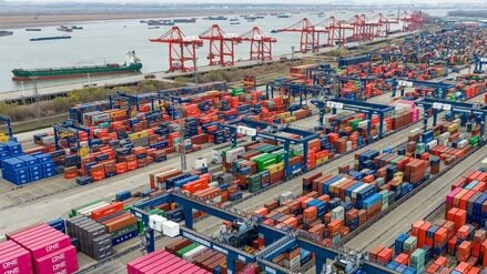 Chinas Wirtschaftsleistung wird von Exporten mit angetrieben. 