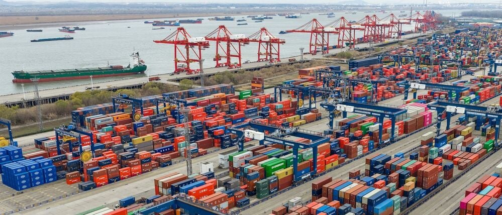 Chinas Wirtschaftsleistung wird von Exporten mit angetrieben.