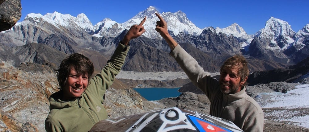 Sophie Ehret-Sander und Ingo Ehret waren mit dem Rad im Himalaja.