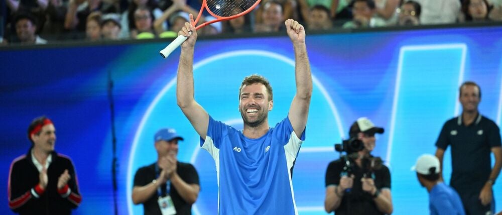 Kann sein Glück kaum fassen: Tennisspieler Jordan Smith.