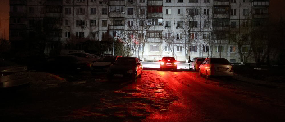 Im russischen Belgorod war es am Wochenende düster.