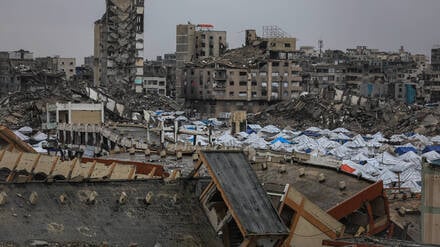 Zerstörte Gaza-Stadt. 