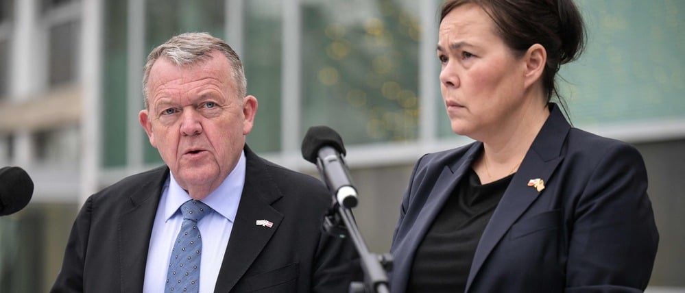 Der dänische Außenminister Lars Løkke Rasmussen and Grönlands Außenministerin Vivian Motzfeldt.