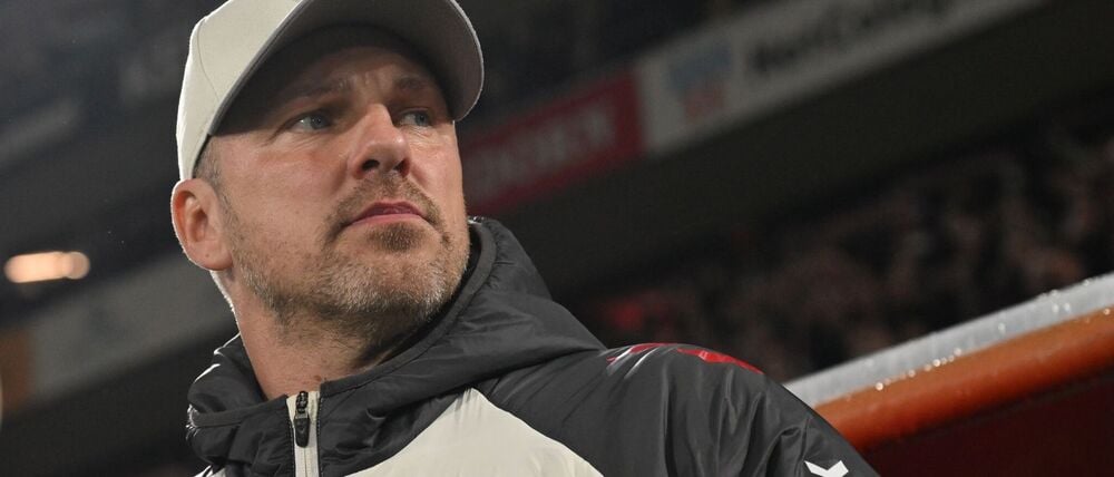 Kölns Trainer Kwasniok will von schlechter Stimmung beim 1. FC Köln nichts wissen. 