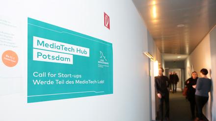 Das Media Tech Hub in der Medienstadt Babelsberg bietet Büroflächen für Start-ups an.