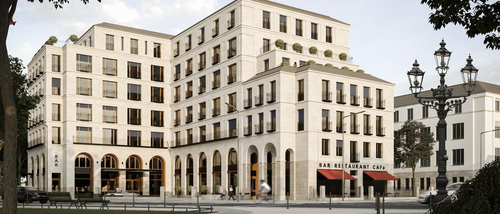 Tiergartenblick. Durch den Tausch eines Grundstücks, das das Museum der Moderne benötigt, kann ein Hotel nach Entwürfen des Büros Hilmer Sattler gebaut werden.