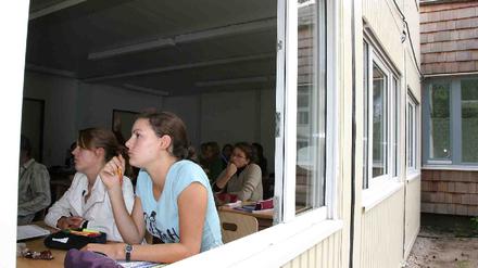 Unterricht im Container