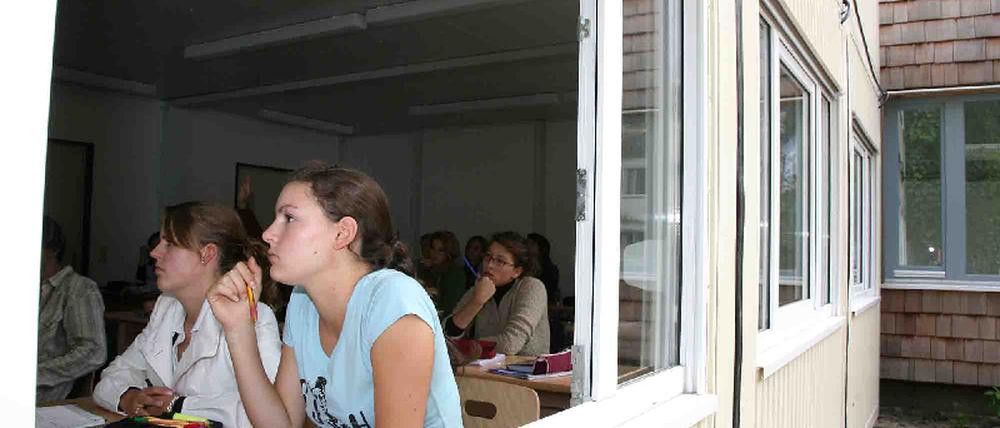 Unterricht im Container