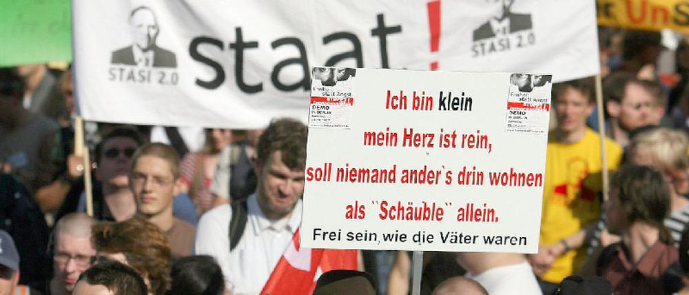 Demo gegen Überwachungsgesetze