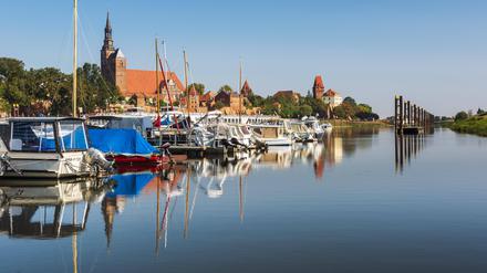 Der Elbhafen in Tangermünde.