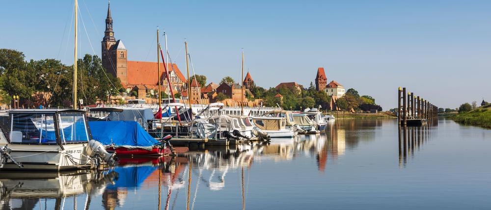 Der Elbhafen in Tangermünde.