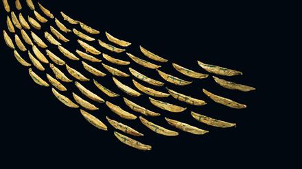 Goldschiffchen aus Nors. Nationalmuseum Kopenhagen.
Foto: LDA Sachsen-Anhalt, Foto: Juraj Lipták