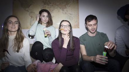 College-Studenten in einem Wohnheim