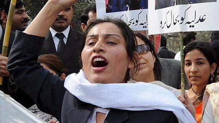Anwälte protestieren in Pakistan