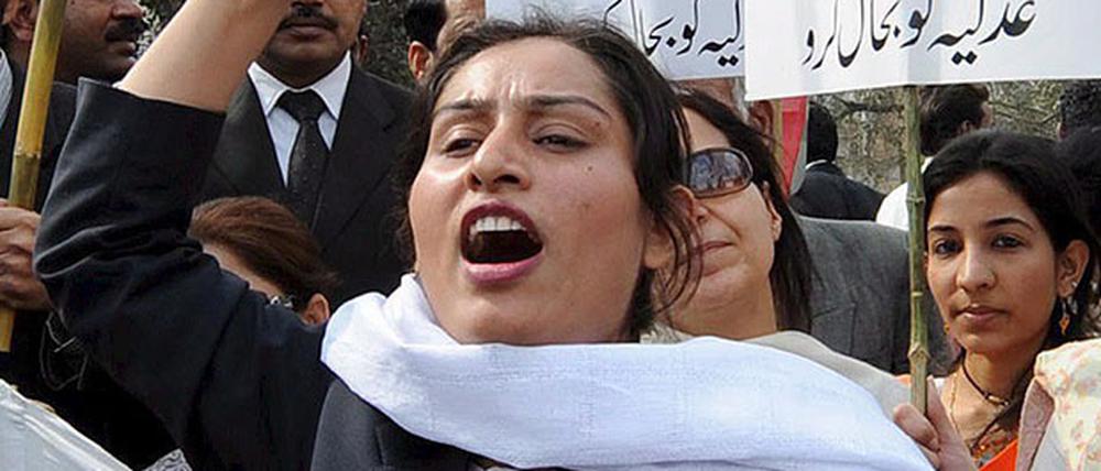 Anwälte protestieren in Pakistan